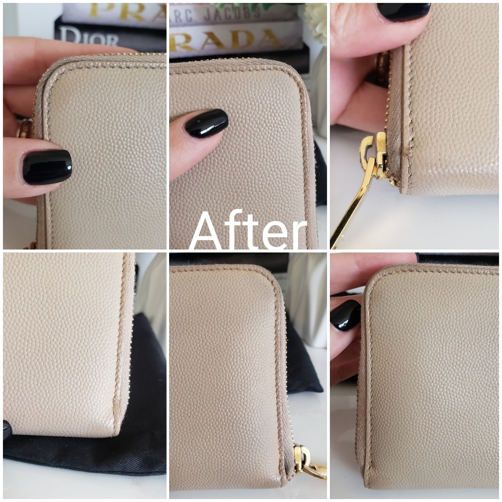 *SOLD* Authentic Pre-owned Saint Laurent Grain De Poudre Zip Around Long Wallet - Picture 13 of 16